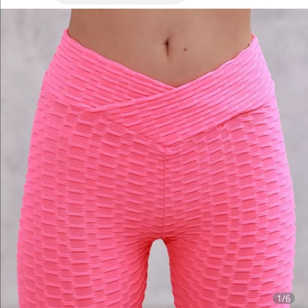 WHITE v waist leggings